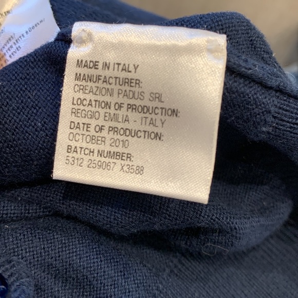 Baby Gucci Button Down Cardigan 9-12 months navy - Picture 6 of 6